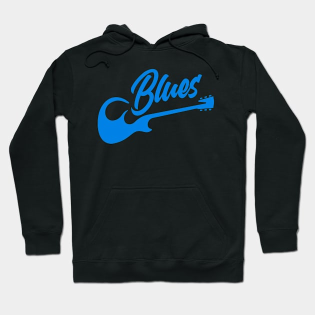 Blues Music Guitar Hoodie by TeddyTees